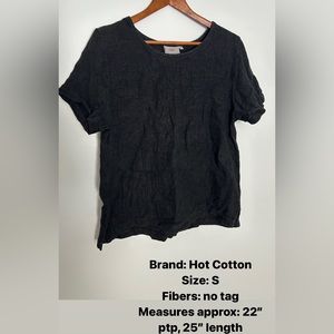Hot cotton black woven top